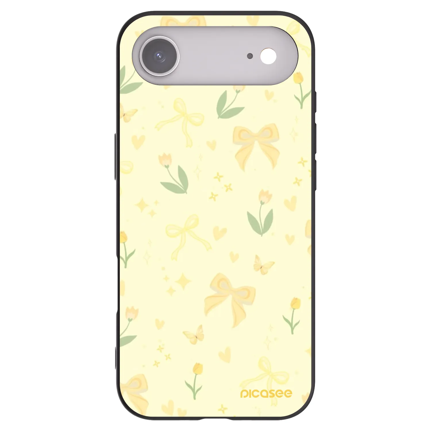 Picasee crna silikonska maskica za Apple iPhone Air - Honey Blossom