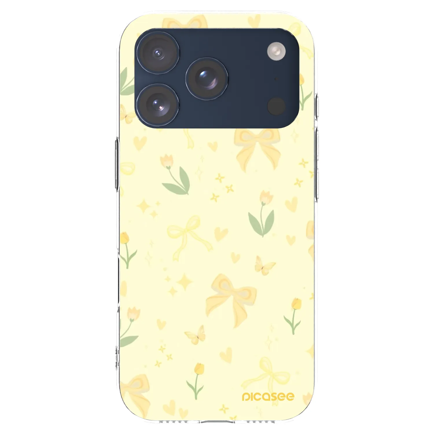 Picasee silikonska prozirna maskica za Apple iPhone 17 Pro - Honey Blossom