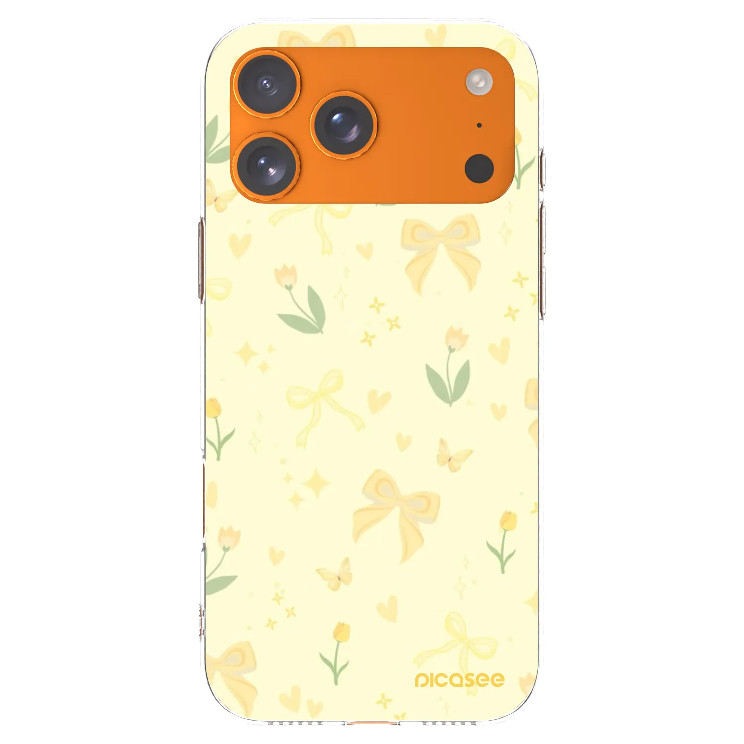 Picasee silikonska prozirna maskica za Apple iPhone 17 Pro Max - Honey Blossom