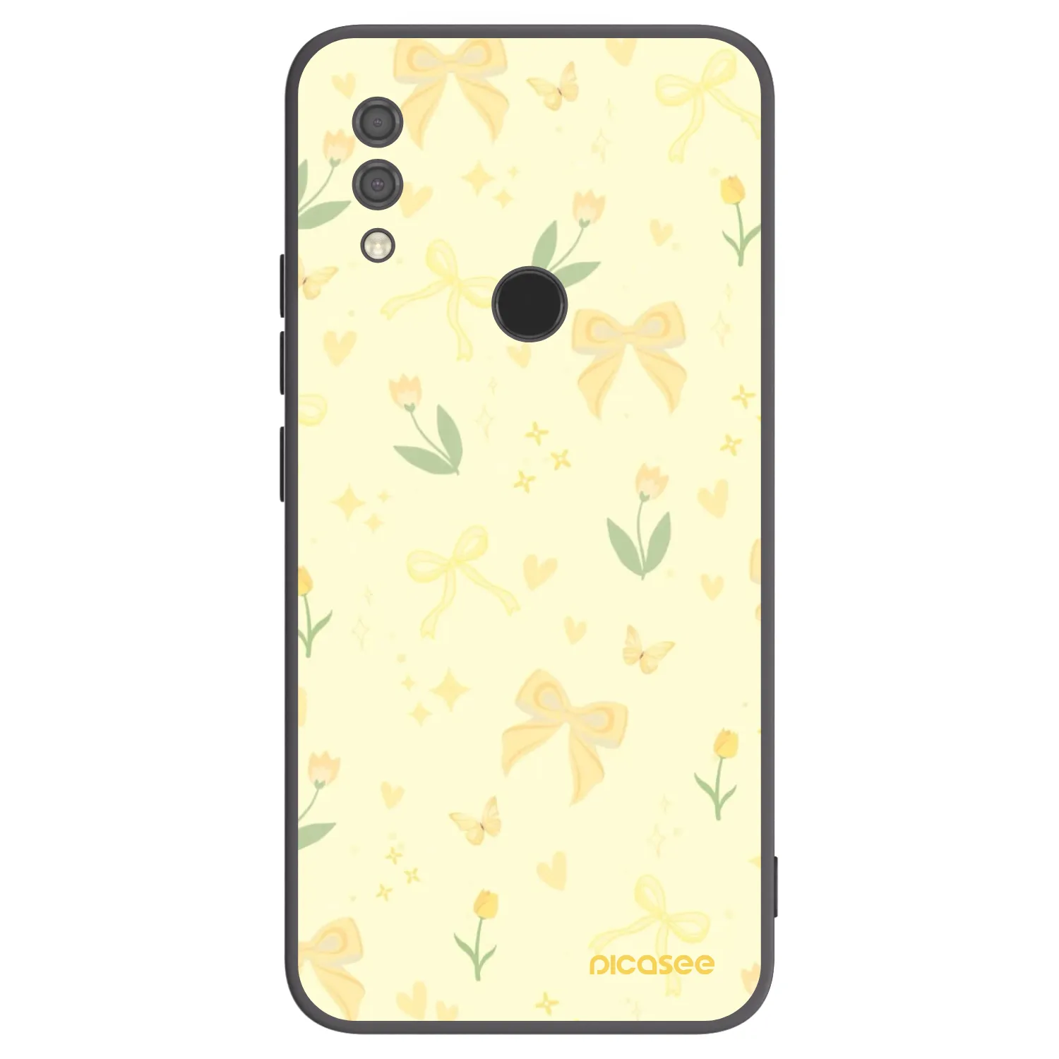 Picasee crna silikonska maskica za Xiaomi Redmi 7 - Honey Blossom