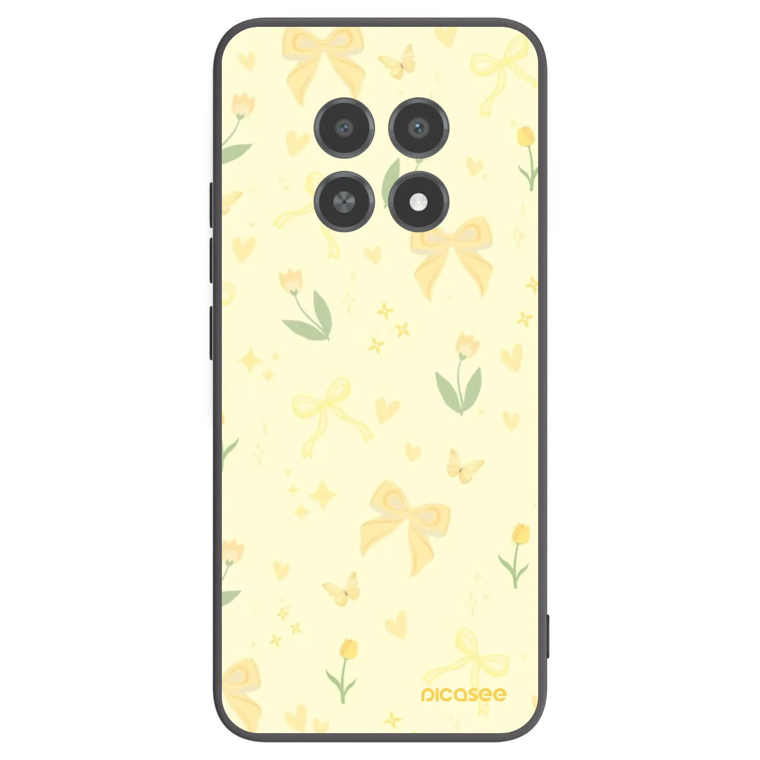 Picasee crna silikonska maskica za Realme 12X - Honey Blossom