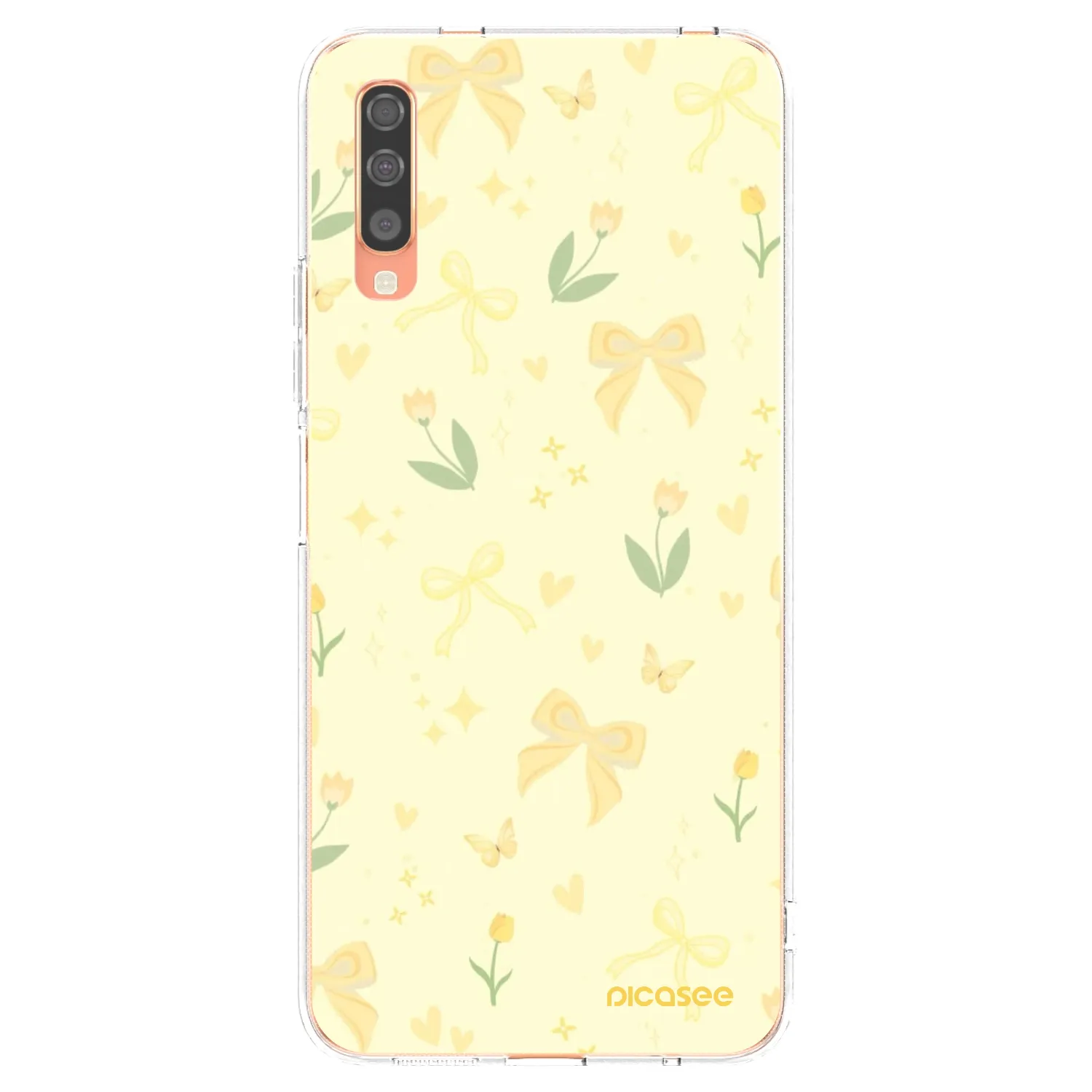 Picasee silikonska prozirna maskica za Samsung Galaxy A70 A705F - Honey Blossom