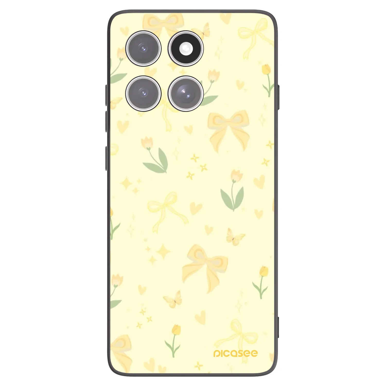 Picasee crna silikonska maskica za Motorola Edge 60 Pro - Honey Blossom