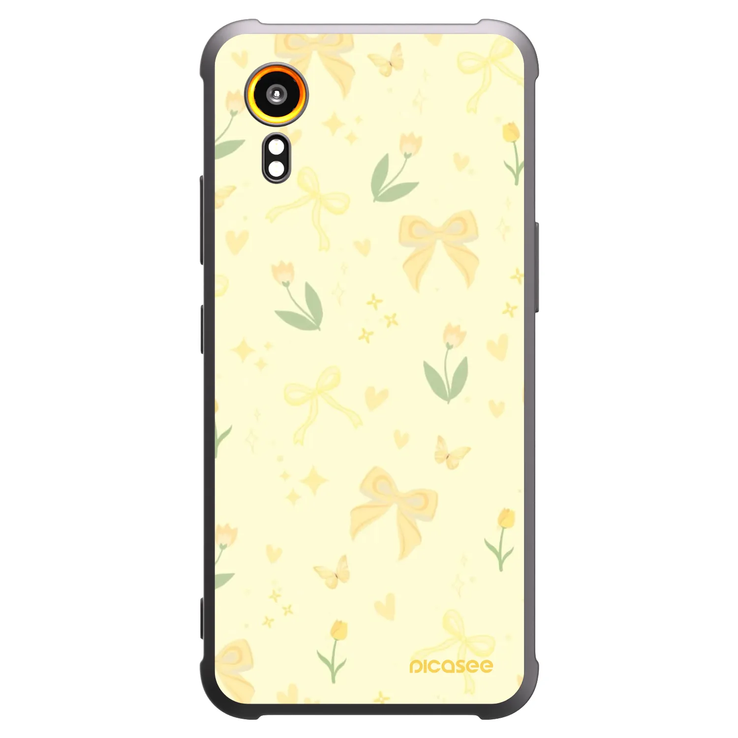 Picasee crna silikonska maskica za Samsung Galaxy Xcover 7 - Honey Blossom
