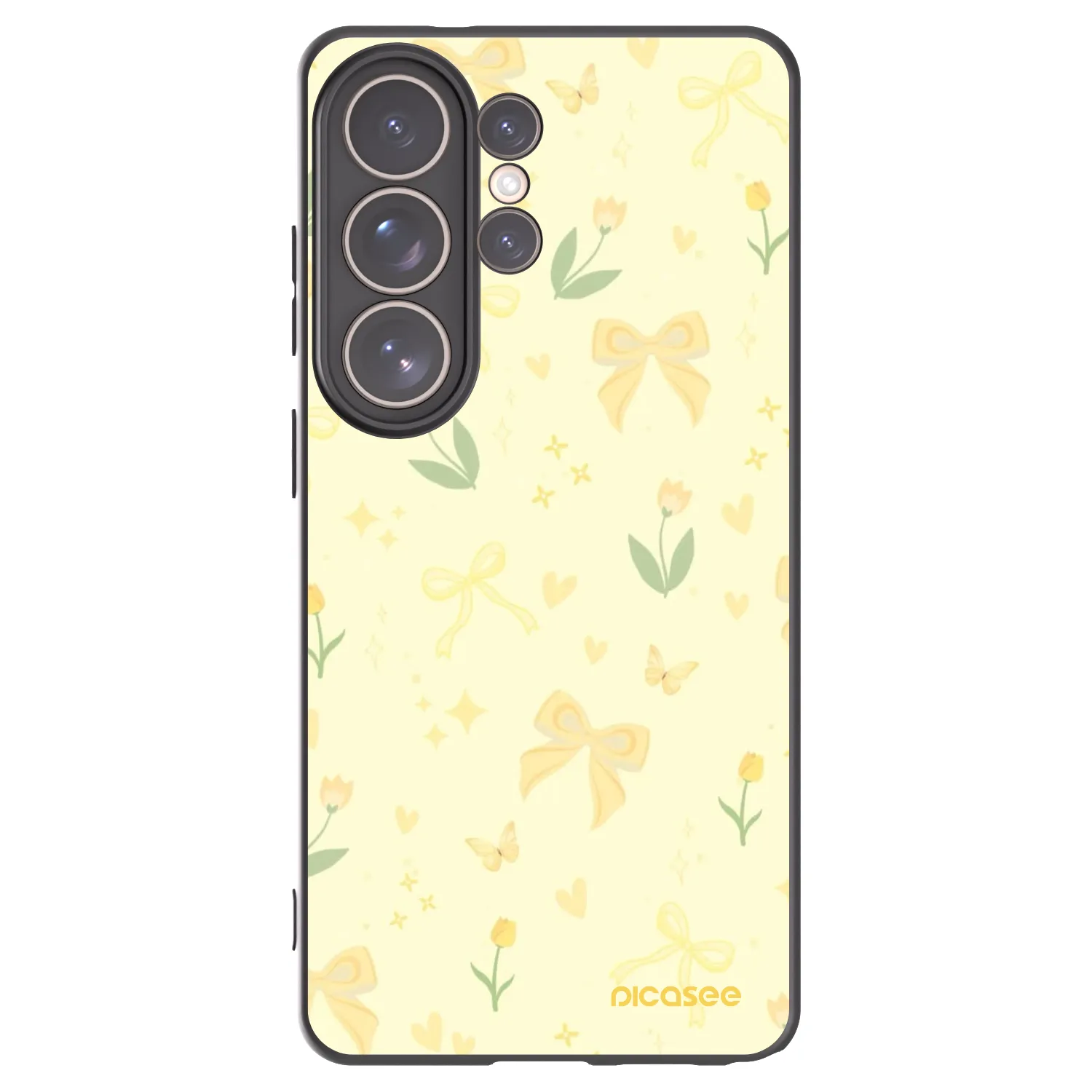 Picasee crna silikonska maskica za Samsung Galaxy S26 Ultra - Honey Blossom