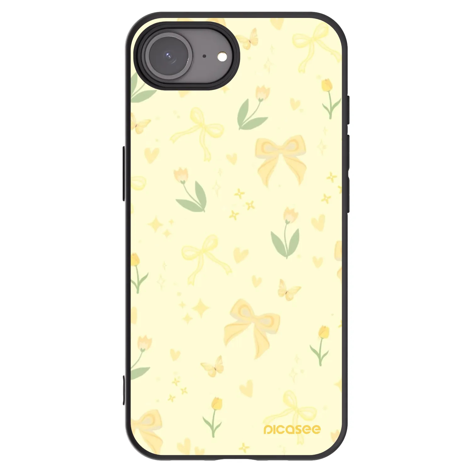 Picasee crna silikonska maskica za Apple iPhone 17e - Honey Blossom