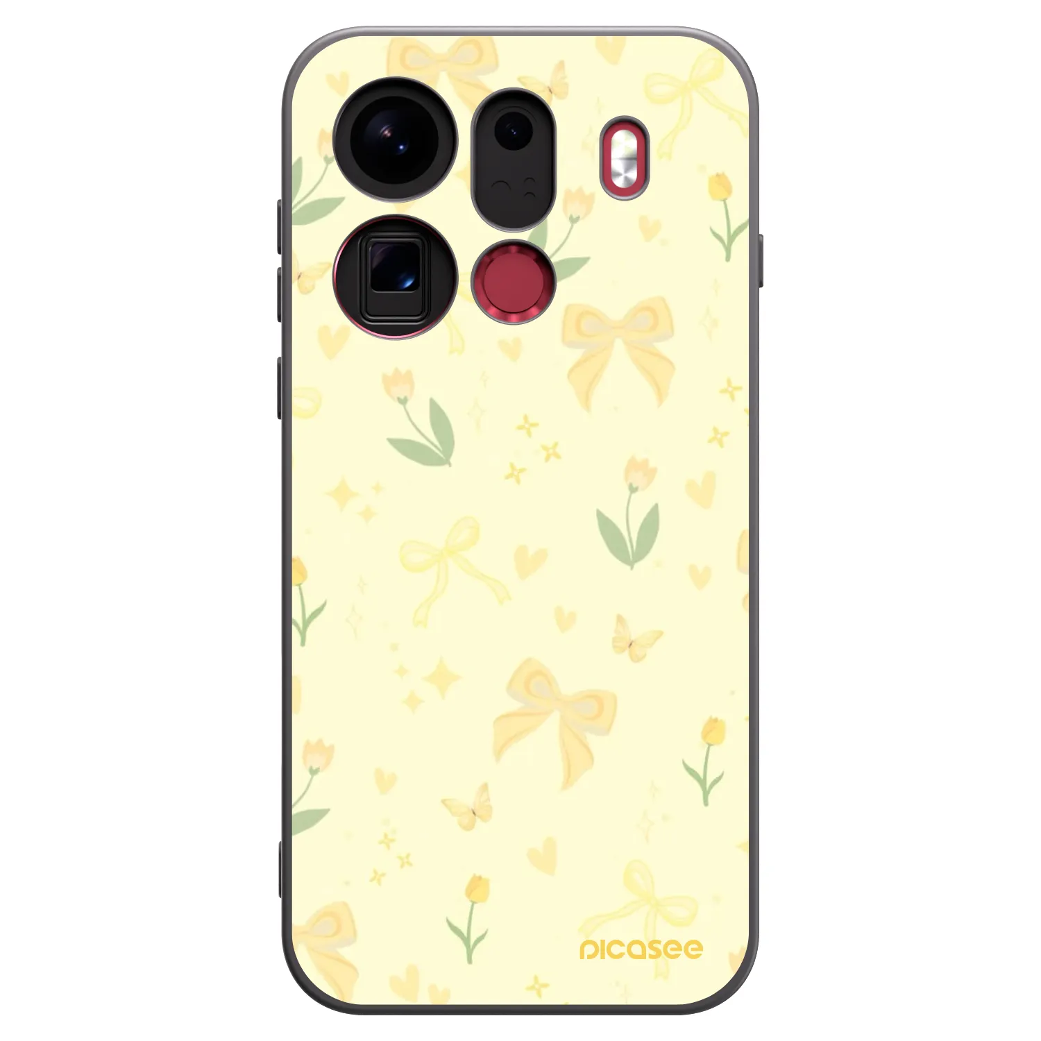 Picasee crna silikonska maskica za OPPO Find X9 Pro - Honey Blossom