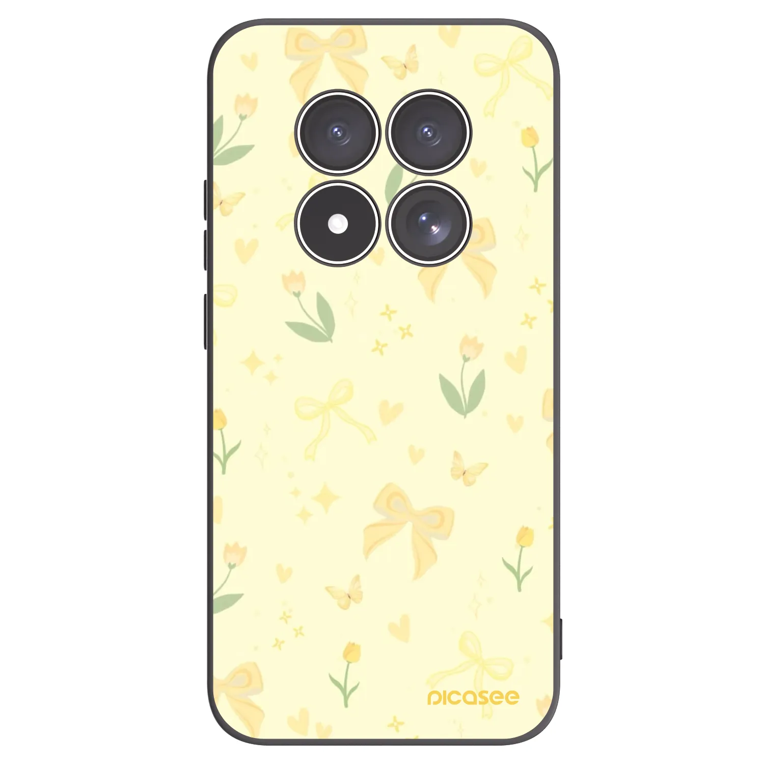 Picasee crna silikonska maskica za Xiaomi Redmi Note 15 Pro 5G - Honey Blossom