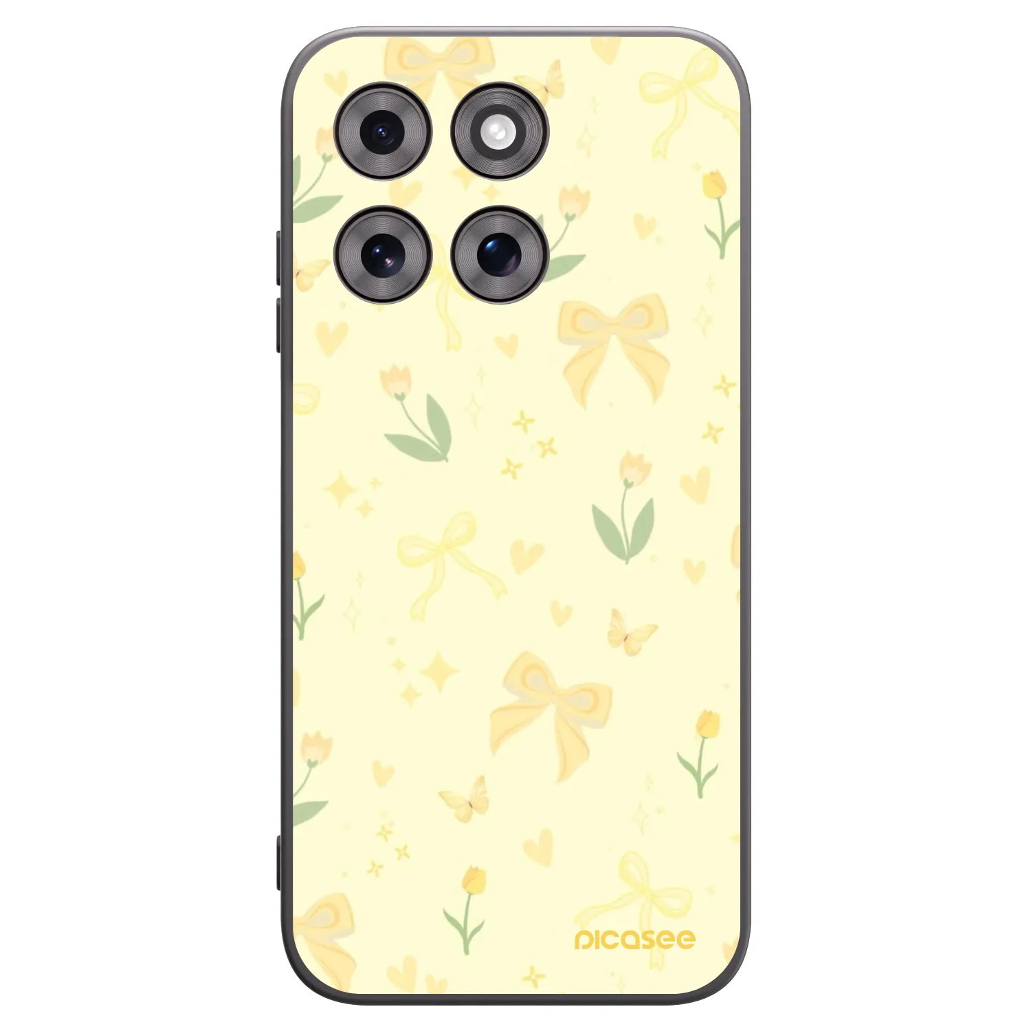 Picasee crna silikonska maskica za Motorola Moto G77 - Honey Blossom
