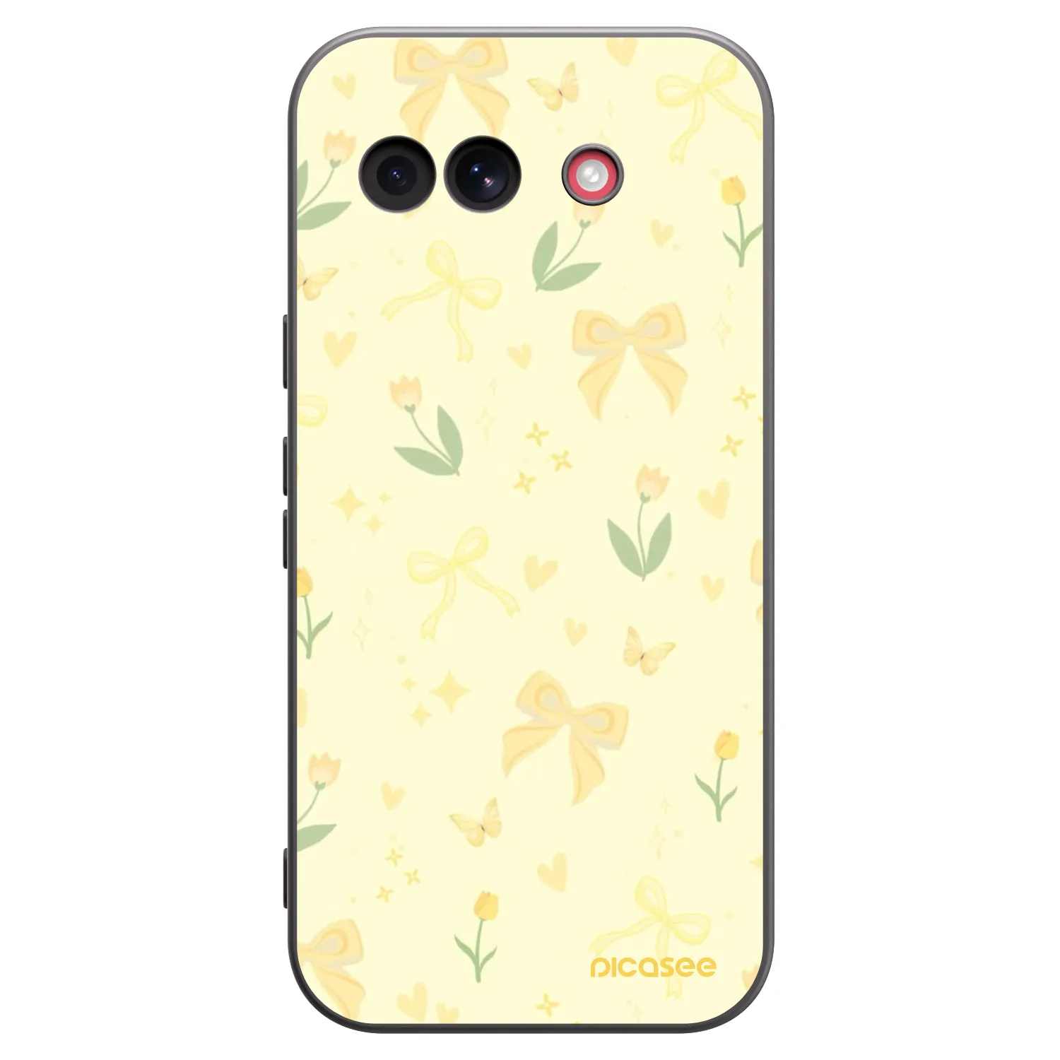 Picasee crna silikonska maskica za Google Pixel 10a - Honey Blossom