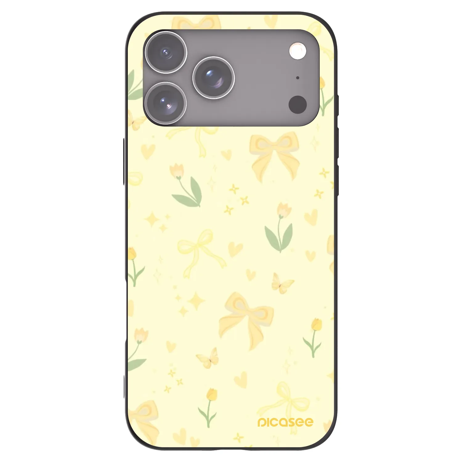 Picasee crna silikonska maskica za Apple iPhone 18 Pro Max - Honey Blossom