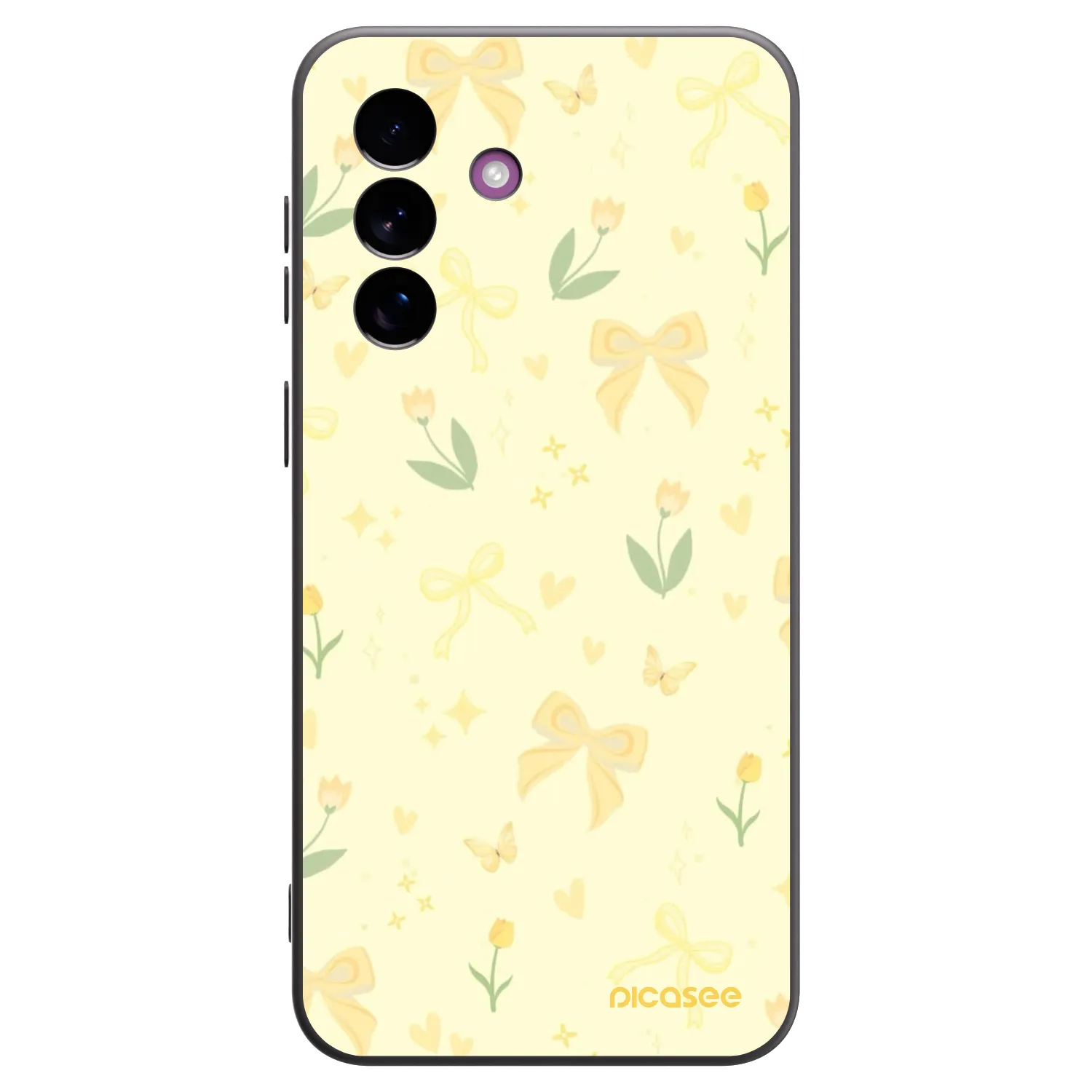 Picasee crna silikonska maskica za Samsung Galaxy A37 - Honey Blossom