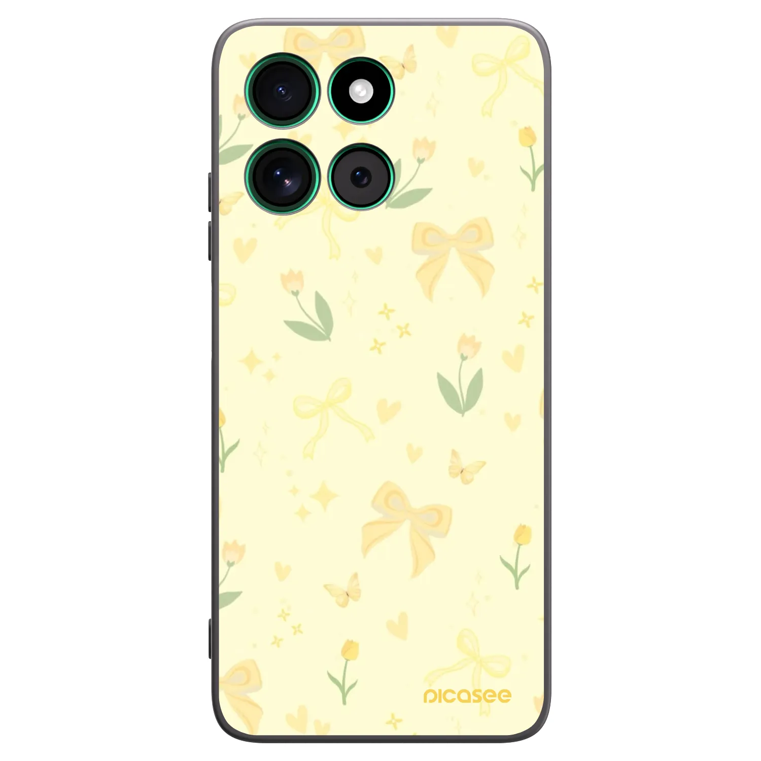 Picasee crna silikonska maskica za Motorola Moto G57 Power - Honey Blossom