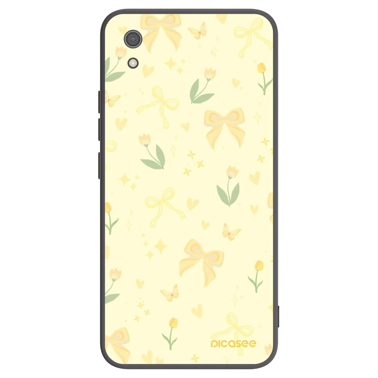 Picasee crna silikonska maskica za Xiaomi Redmi 7A - Honey Blossom