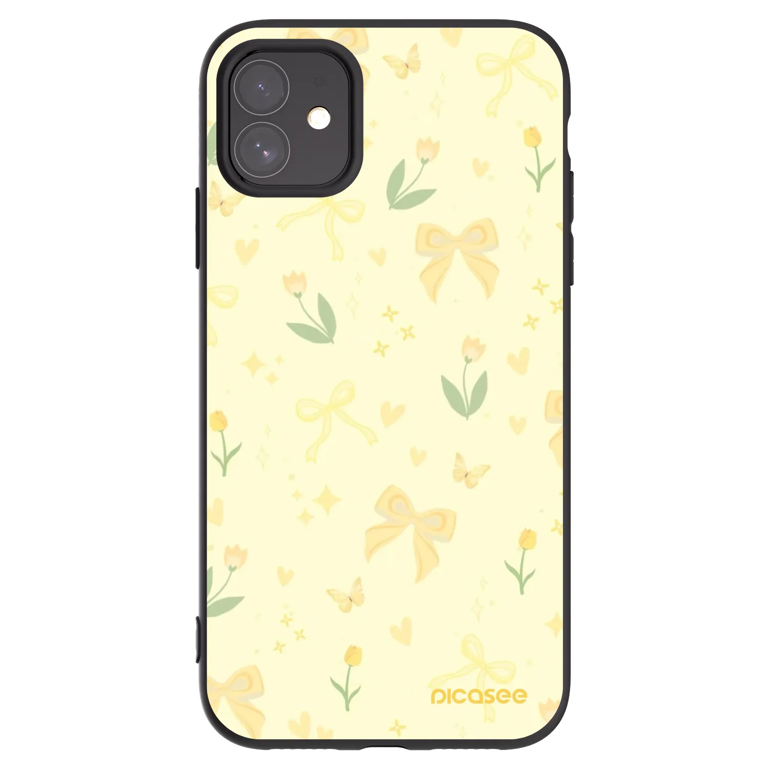 Picasee crna silikonska maskica za Apple iPhone 11 - Honey Blossom
