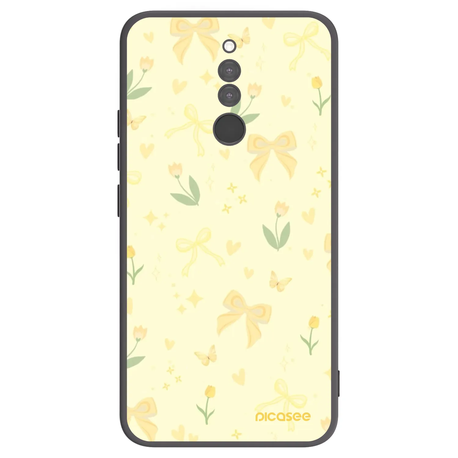Picasee crna silikonska maskica za Xiaomi Redmi 8 - Honey Blossom