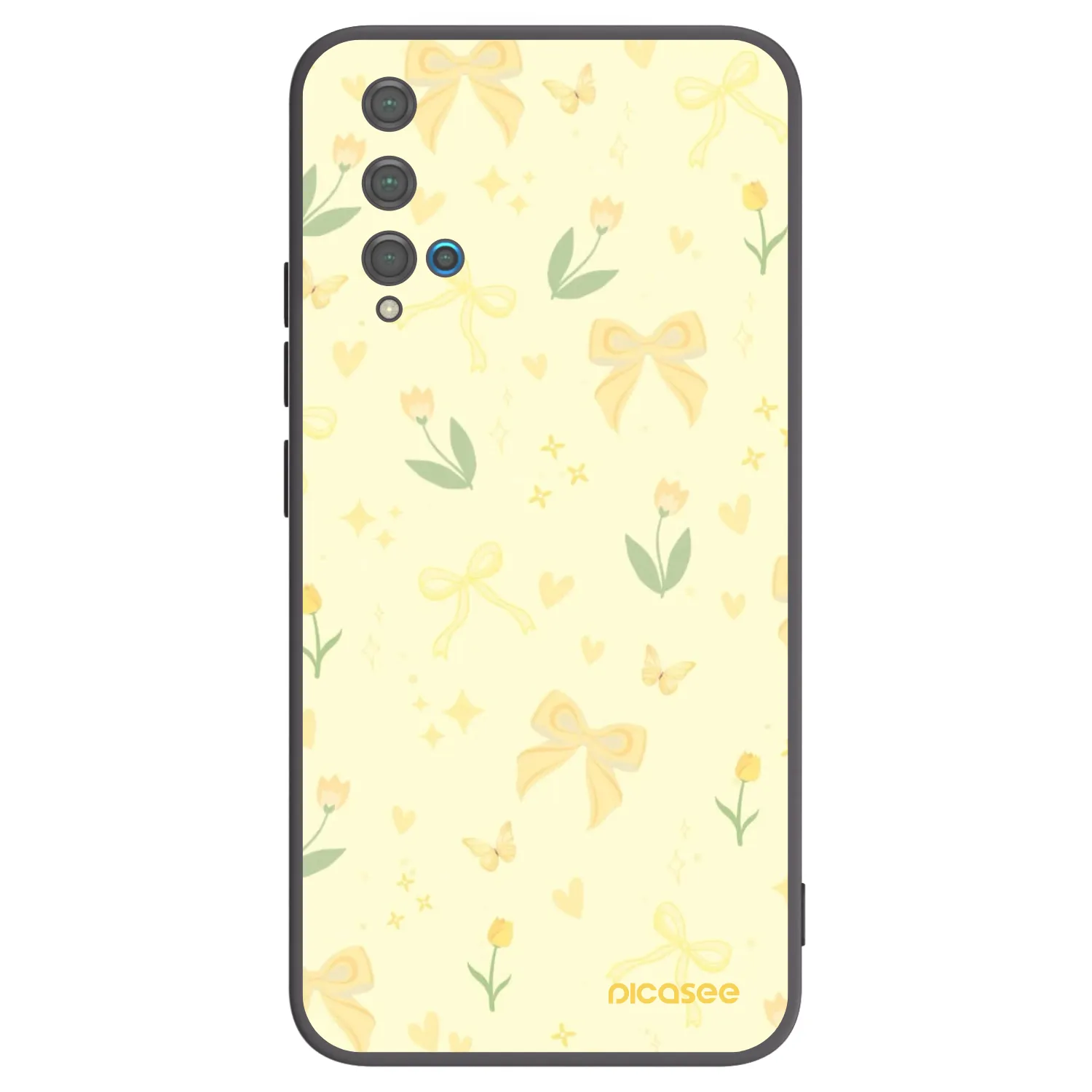 Picasee crna silikonska maskica za Huawei Nova 5T - Honey Blossom