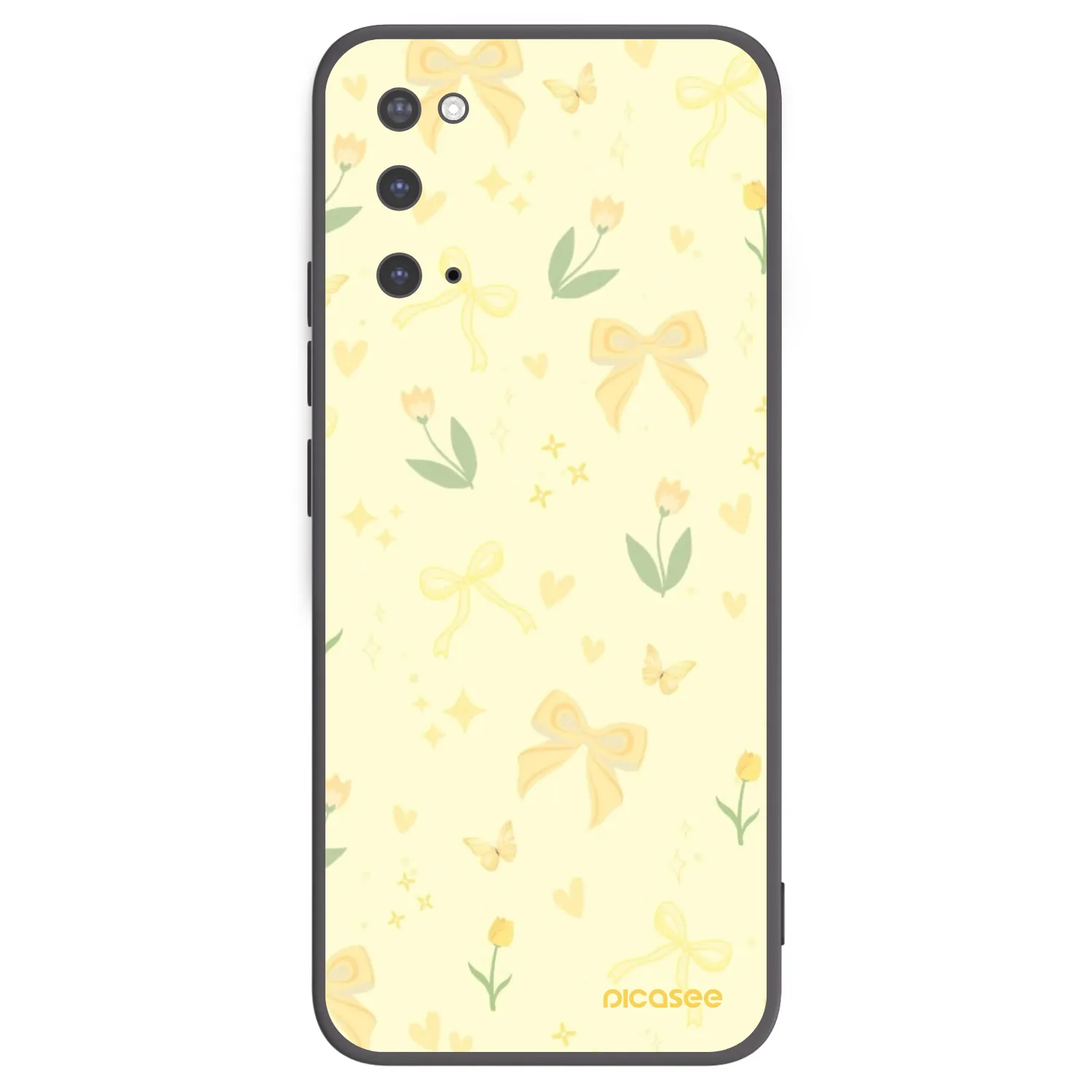Picasee crna silikonska maskica za Samsung Galaxy S20 G980F - Honey Blossom
