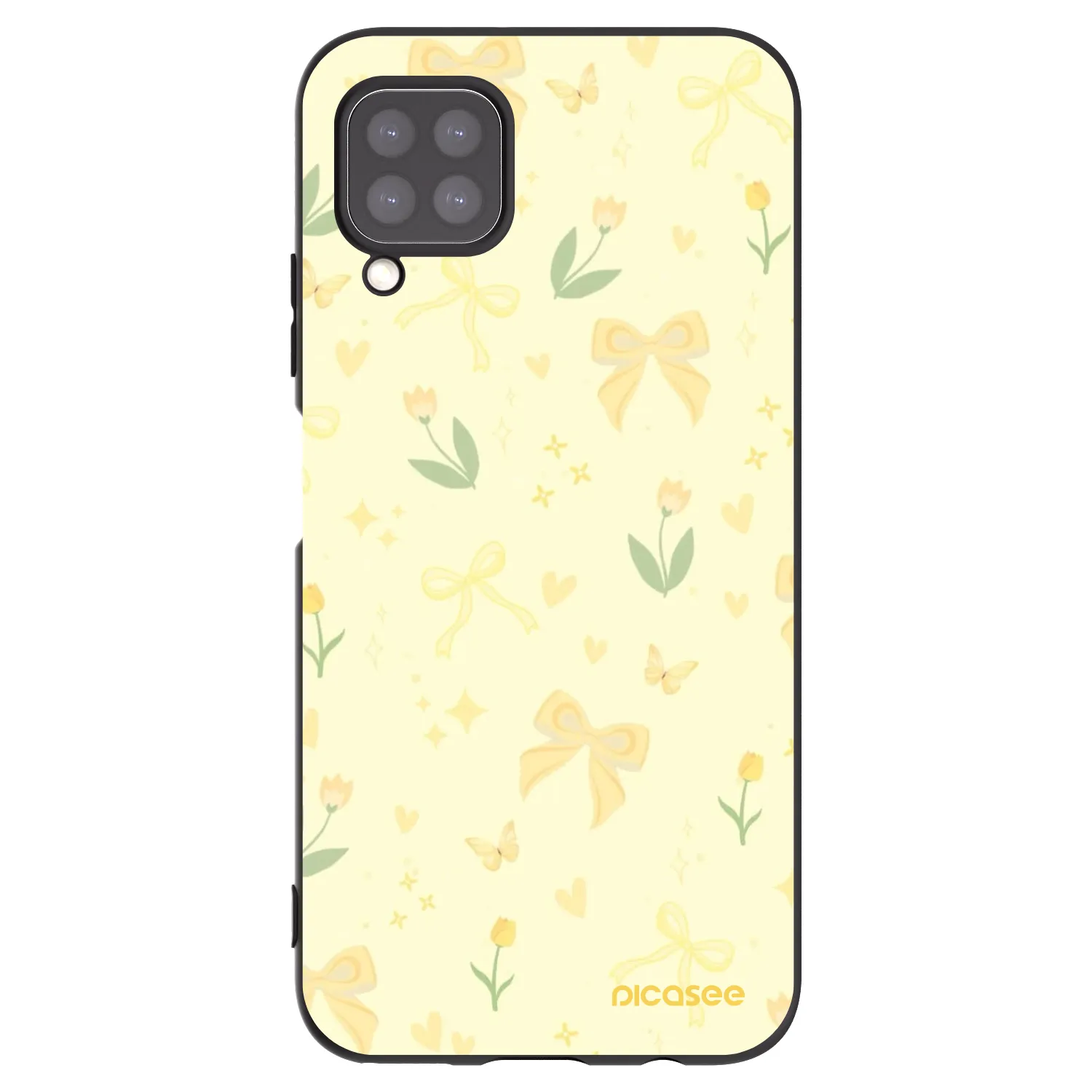 Picasee crna silikonska maskica za Huawei P40 Lite - Honey Blossom