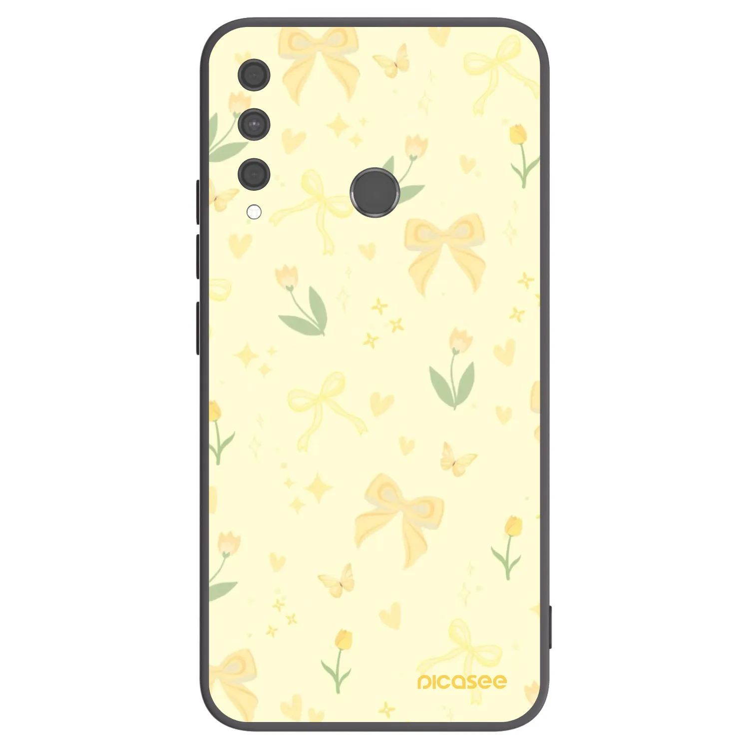 Picasee crna silikonska maskica za Huawei P40 Lite E - Honey Blossom