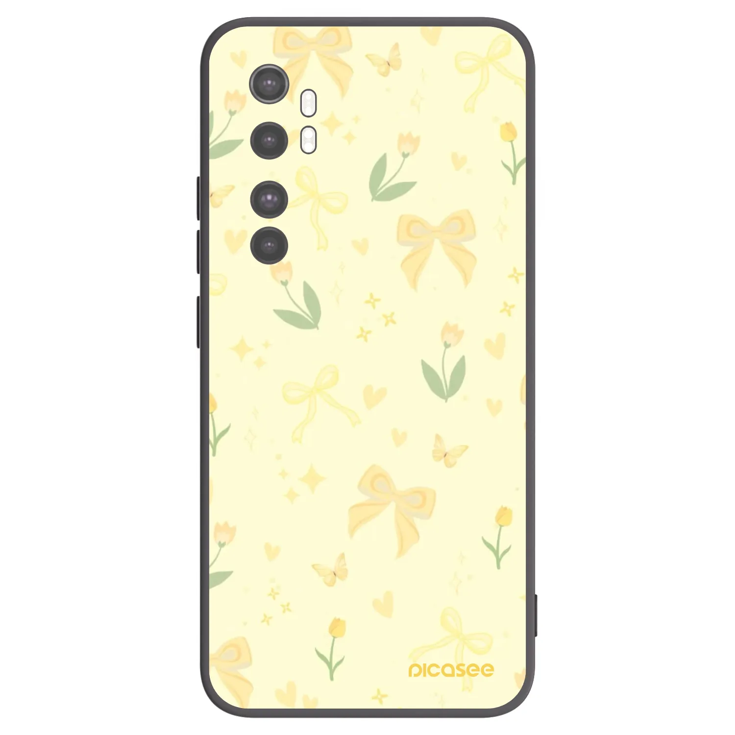 Picasee crna silikonska maskica za Xiaomi Mi Note 10 Lite - Honey Blossom