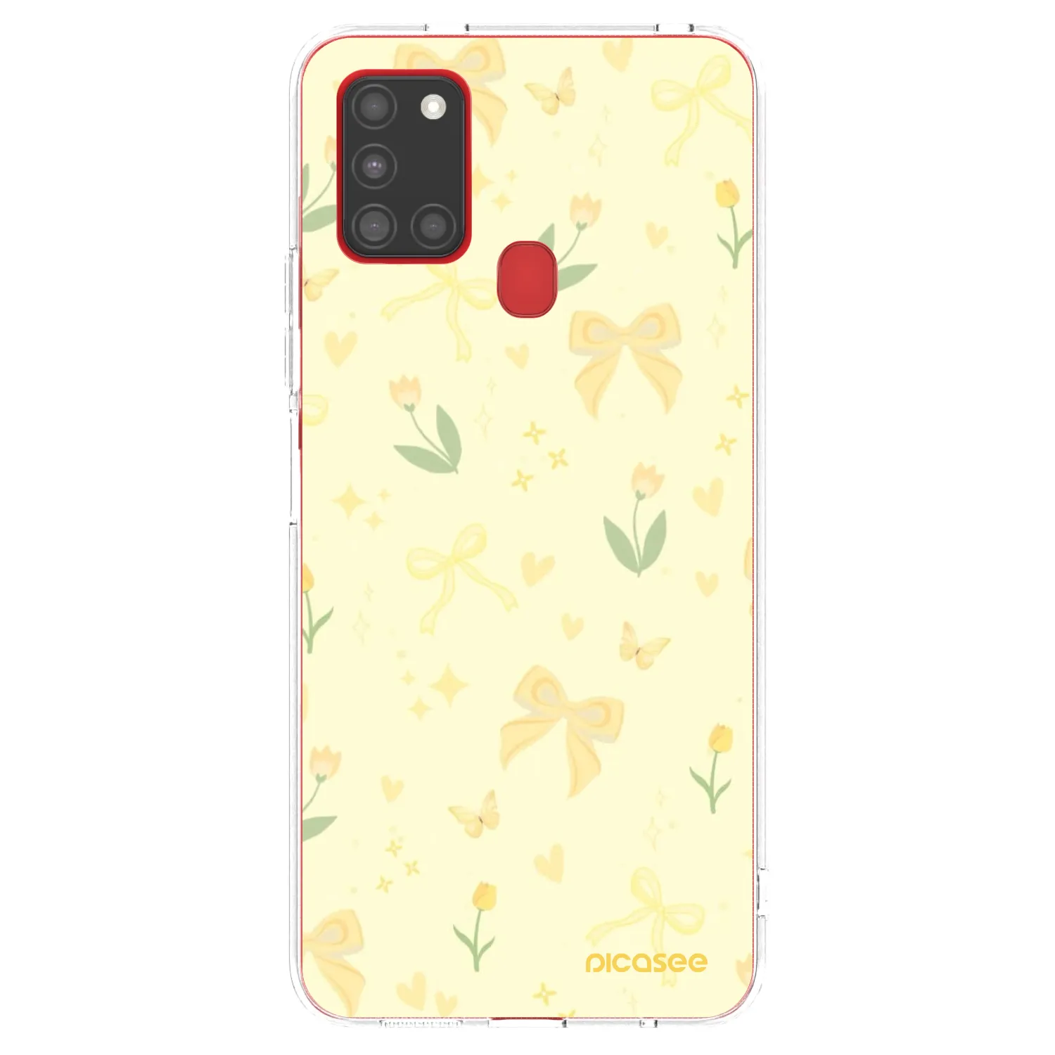 Picasee silikonska prozirna maskica za Samsung Galaxy A21s - Honey Blossom