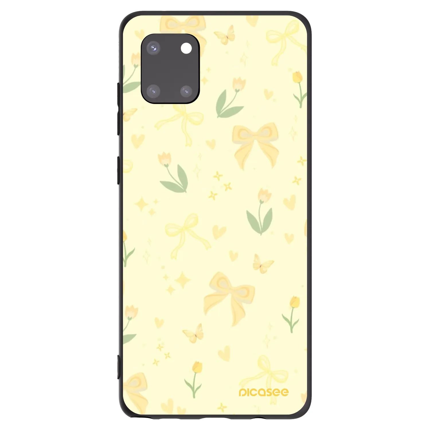 Picasee crna silikonska maskica za Samsung Galaxy Note 10 Lite N770F - Honey Blossom