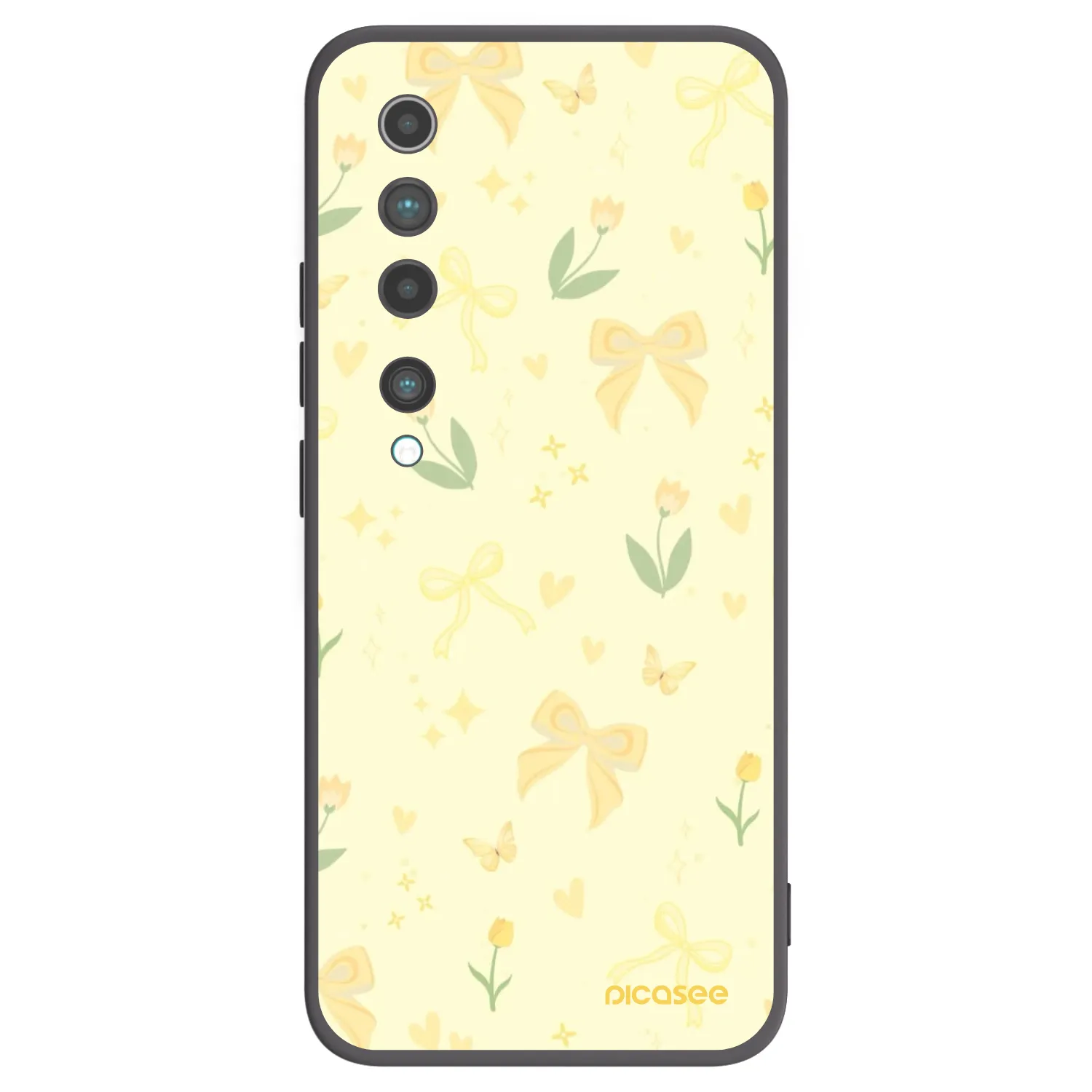 Picasee crna silikonska maskica za Xiaomi Mi 10 - Honey Blossom