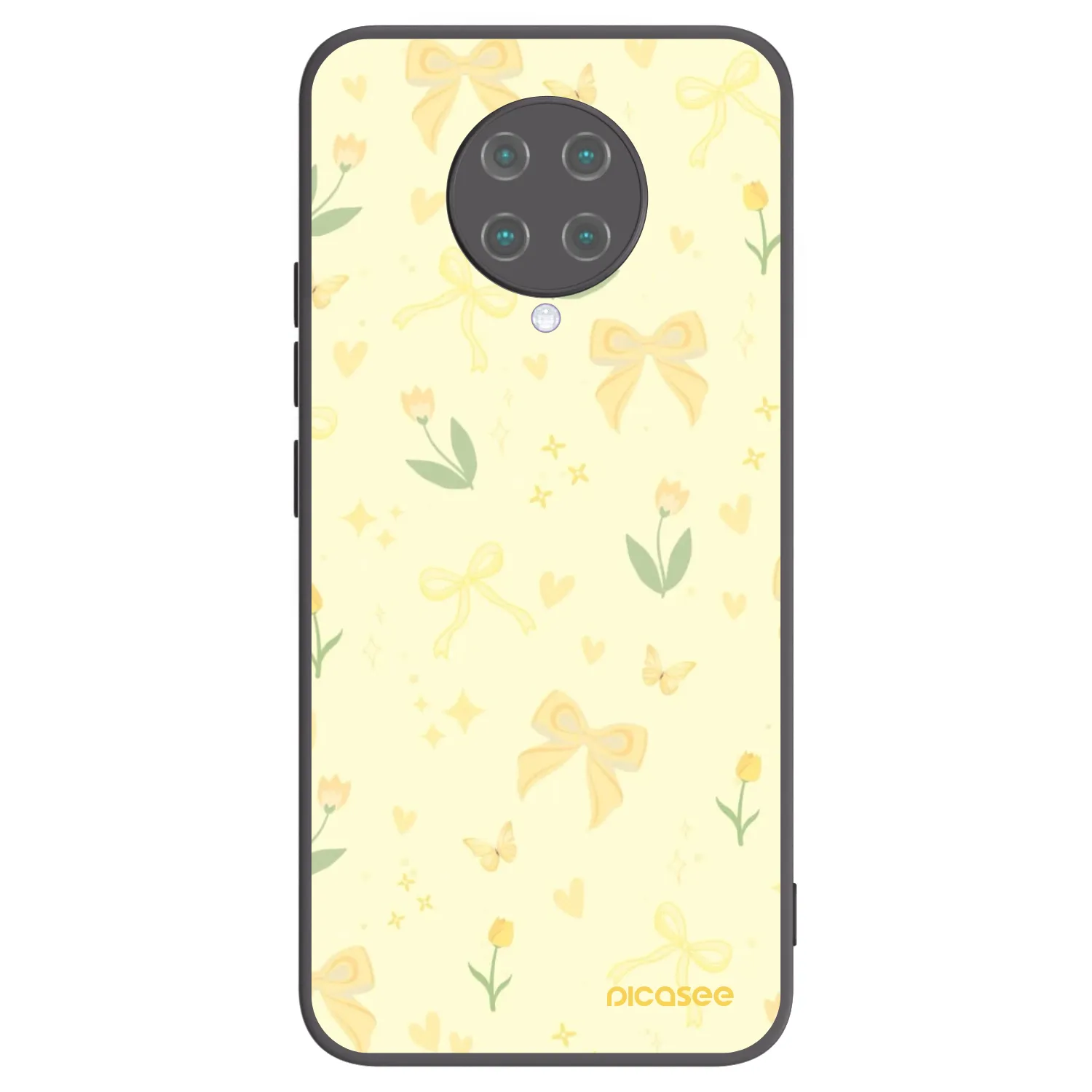 Picasee crna silikonska maskica za Xiaomi Poco F2 Pro - Honey Blossom