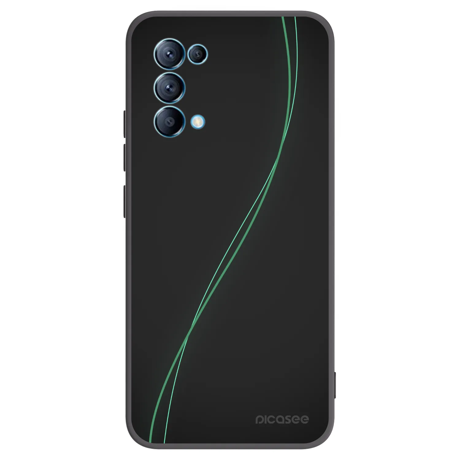 Picasee crna silikonska maskica za OPPO A16s - Be Different