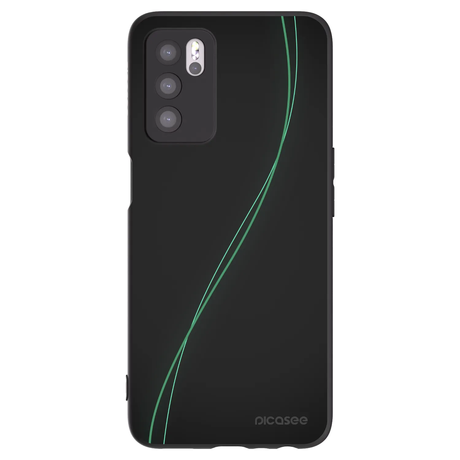 Picasee crna silikonska maskica za OPPO A16s - Be Different