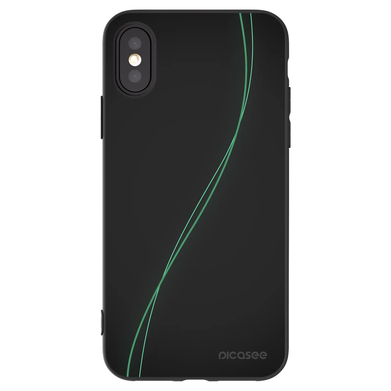 Picasee crna silikonska maskica za Apple iPhone X/XS - Be Different