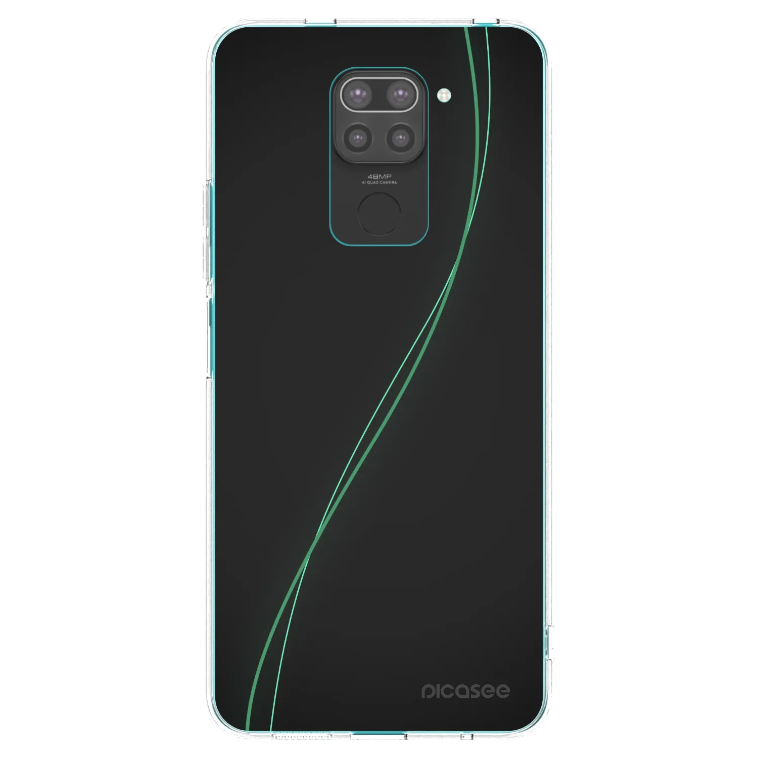Picasee crna silikonska maskica za Xiaomi Redmi Note 9 - Be Different