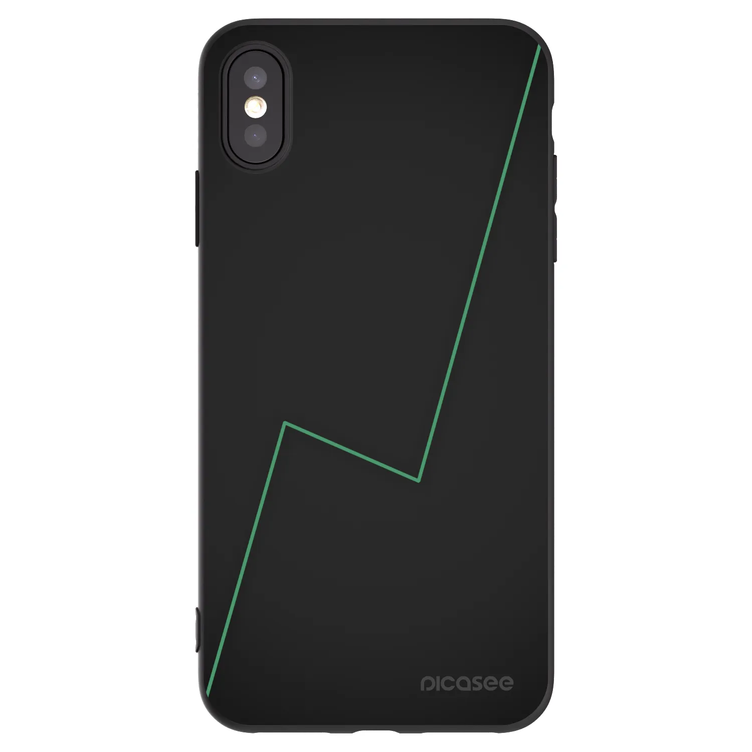 Picasee crna silikonska maskica za Apple iPhone XS Max - Consistency