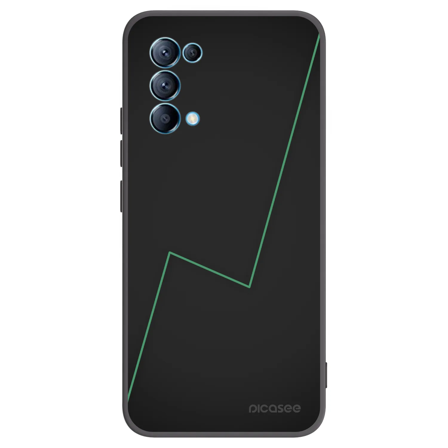 Picasee crna silikonska maskica za OPPO A16s - Consistency