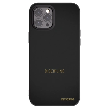 Picasee crna silikonska maskica za Apple iPhone 12 Pro Max - Discipline