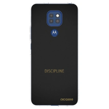 Picasee silikonska prozirna maskica za Motorola Moto G9 Play - Discipline