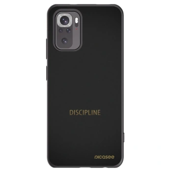 Picasee crna silikonska maskica za Xiaomi Redmi Note 10 - Discipline