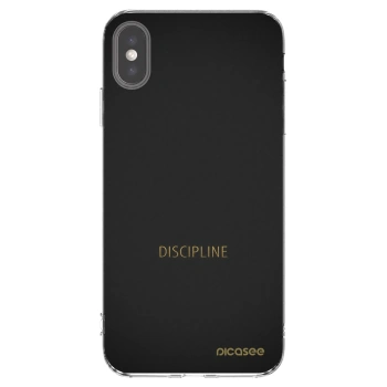 Picasee silikonska prozirna maskica za Apple iPhone XS Max - Discipline