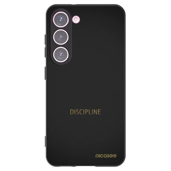 Picasee crna silikonska maskica za Samsung Galaxy S23 5G - Discipline