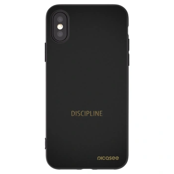 Picasee crna silikonska maskica za Apple iPhone X/XS - Discipline