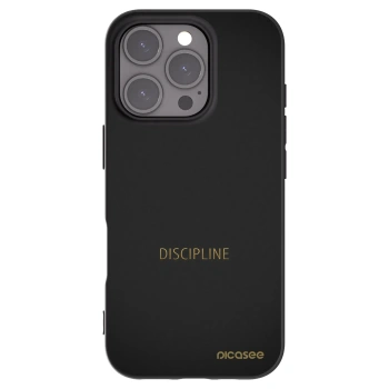 Picasee crna silikonska maskica za Apple iPhone 16 Pro - Discipline