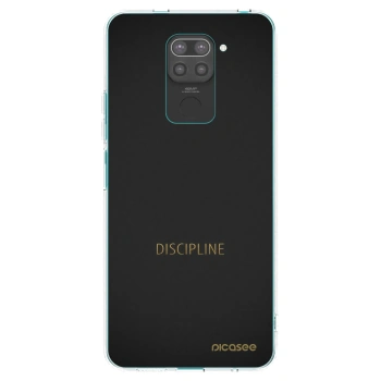 Picasee crna silikonska maskica za Xiaomi Redmi Note 9 - Discipline