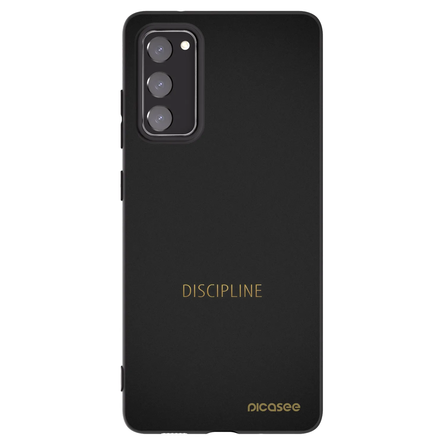 Picasee crna silikonska maskica za Samsung Galaxy S20 FE - Discipline