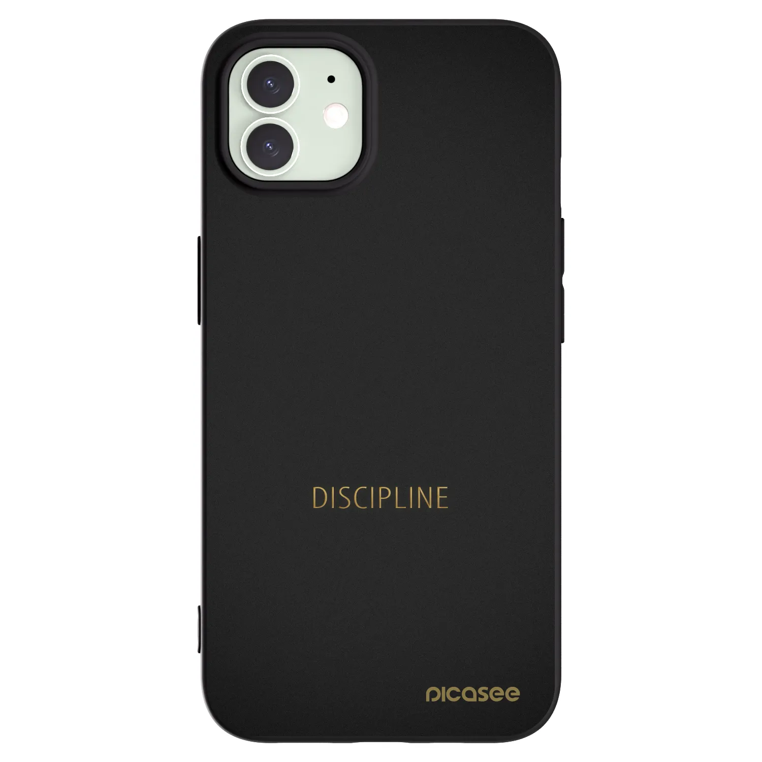 Picasee crna silikonska maskica za Apple iPhone 12 - Discipline