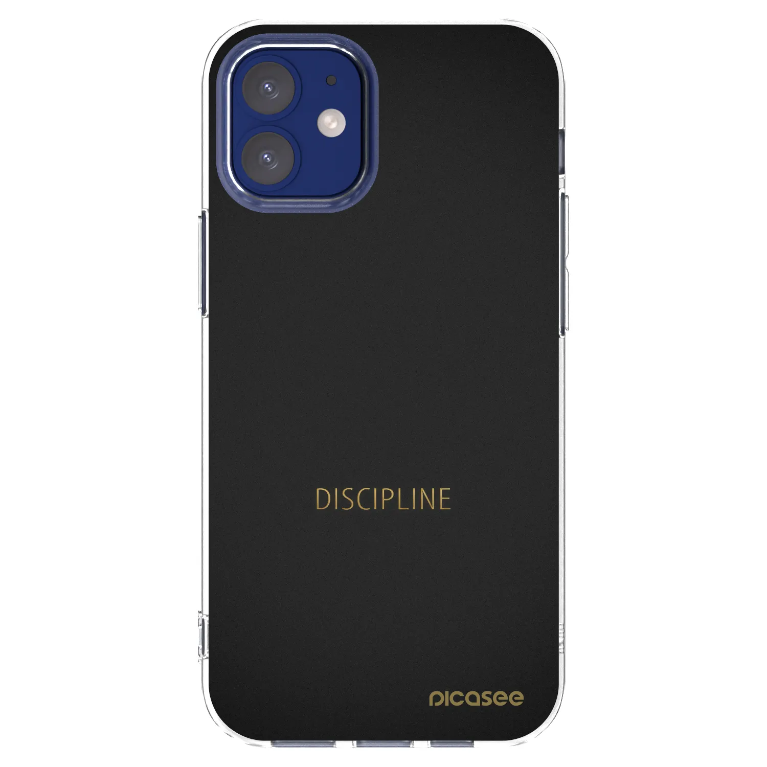 Picasee silikonska prozirna maskica za Apple iPhone 12 mini - Discipline