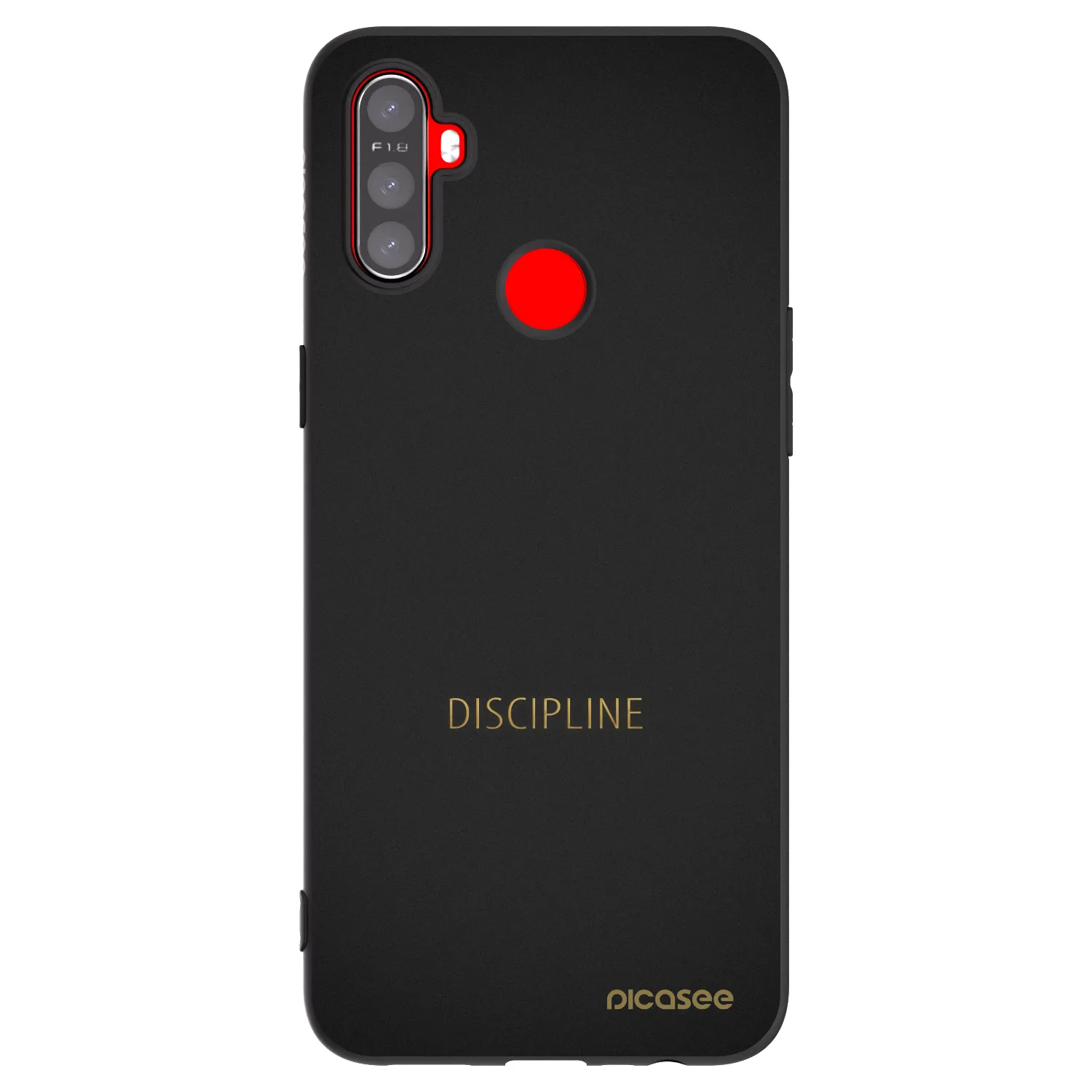 Picasee crna silikonska maskica za Realme C3 - Discipline