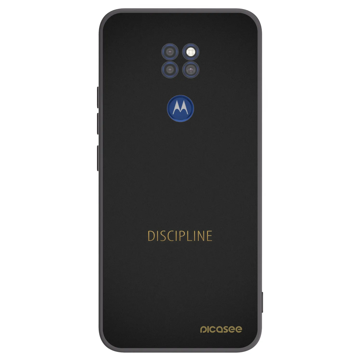 Picasee crna silikonska maskica za Motorola Moto G9 Play - Discipline