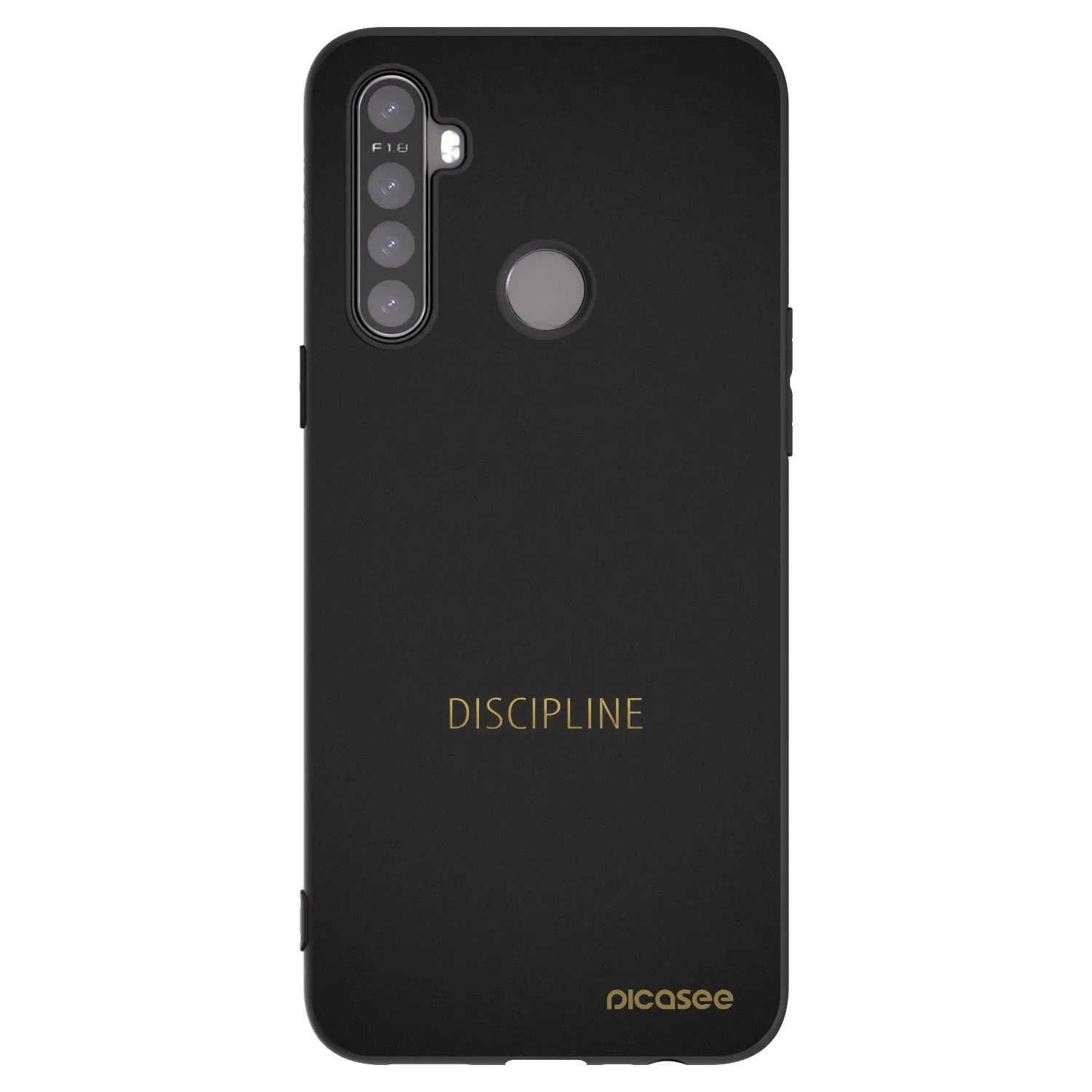 Picasee crna silikonska maskica za Realme 5 - Discipline