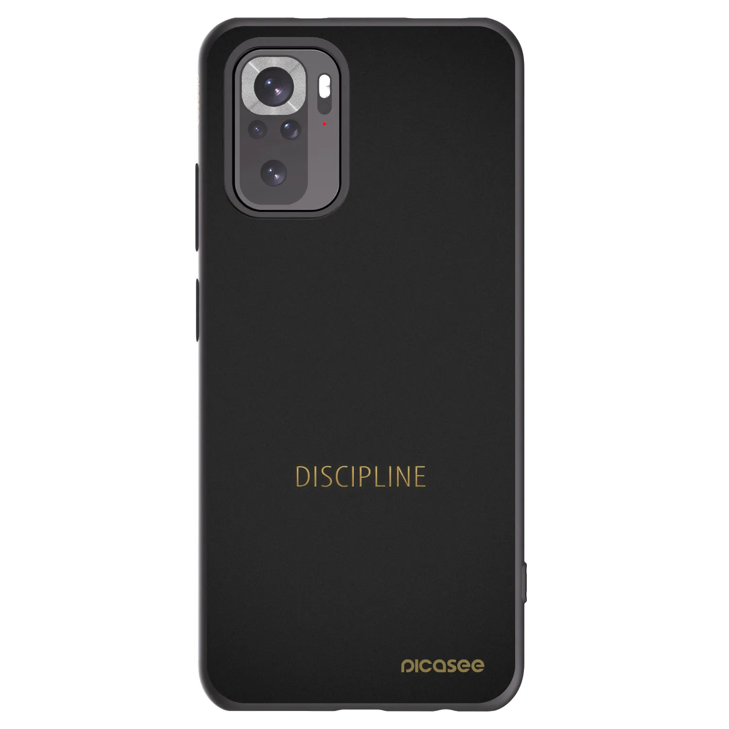 Picasee crna silikonska maskica za Xiaomi Redmi Note 10 - Discipline